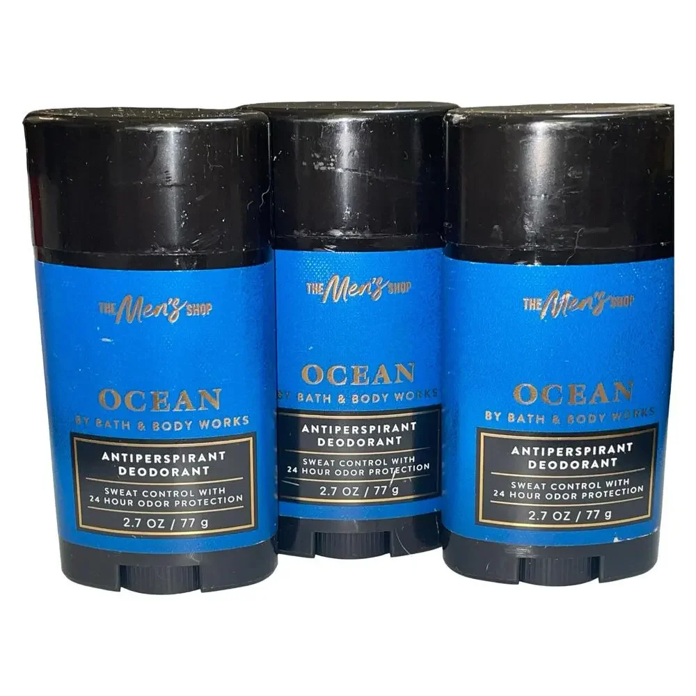 Lot of 3 Bath Body Works Ocean Antiperspirant Deodorant Men Care Stick BBW New